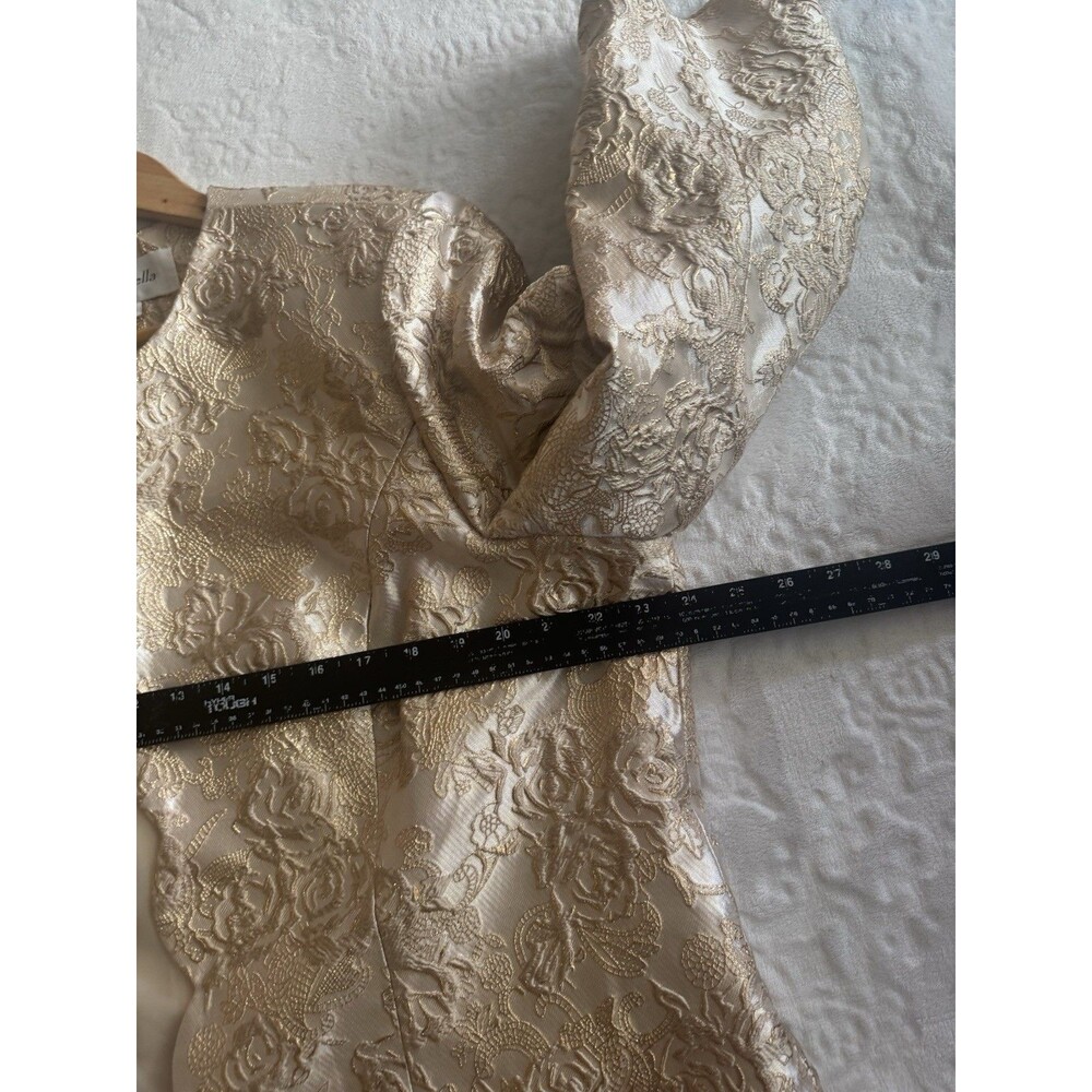 KRISTA BELLA Ladies CHURCH GOLD LONG COAT SIZE 18 - Picture 5 of 13